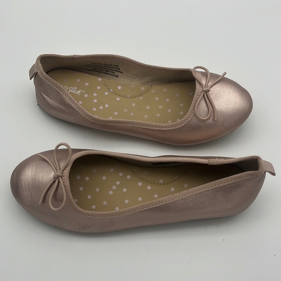 Cat & jack metallic pink balkerina flats sz 2 - Picture 1 of 5